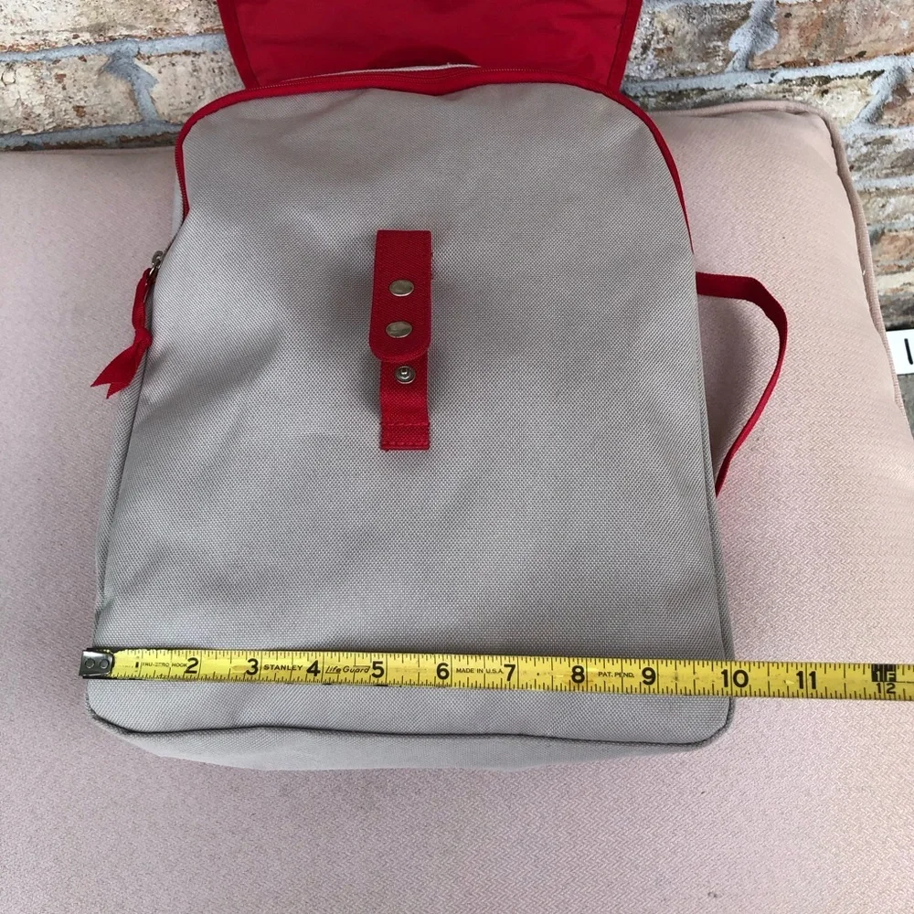 Tommy Hilfiger Red Tan Medium Size Snap/ Zipper Closure Women’s Backpack